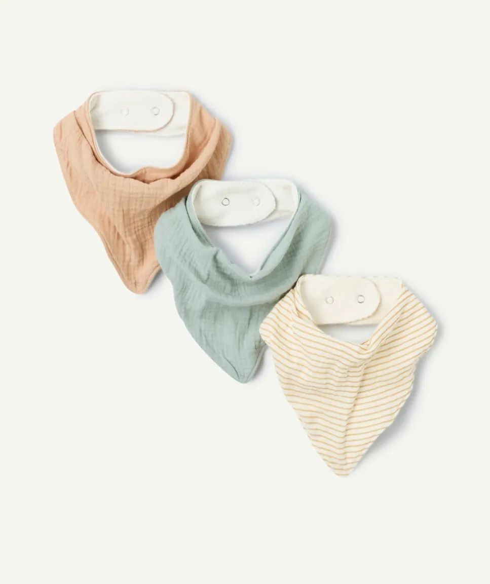 Lot de bavoirs colorés bébé en gaze de coton