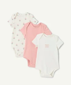 Lot de bodies bébé fille coton imprimés