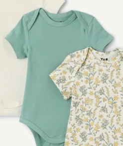 Lot de 3 bodies bébé fille coton imprimé