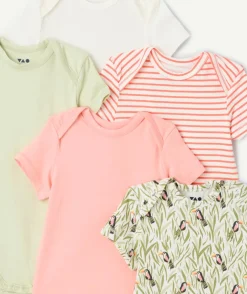 Lot de bodies bébé fille coton imprimés