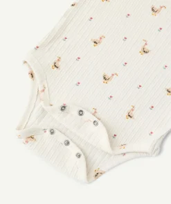 Lot de 5 bodies bébé fille imprimés fantaisie et rayures