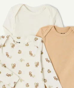 Lot de 3 bodies bébé garçon coton imprimé