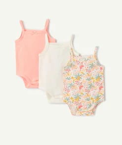 Lot de 3 bodies à bretelles bébé fille