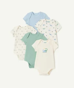 Lot de bodies naissance garçon coton imprimé