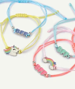 Lot de 5 bracelets bff colorés