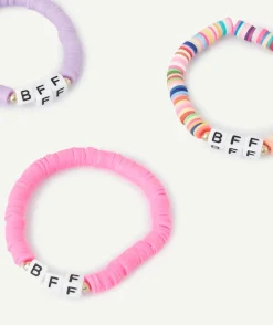 Lot de 3 bracelets bff colorés