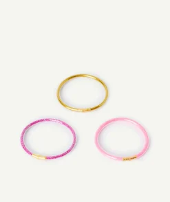 Lot de bracelets fille colorés à paillettes