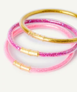 Lot de bracelets fille colorés à paillettes
