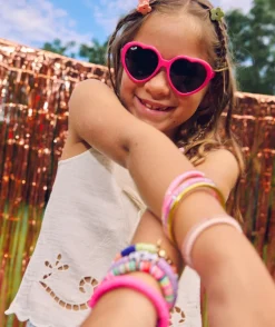 Lot de bracelets fille colorés à paillettes
