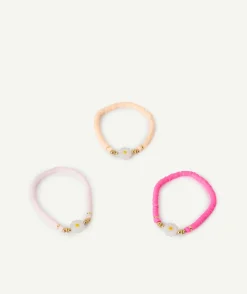 Lot de bracelets fille colorés avec fleur
