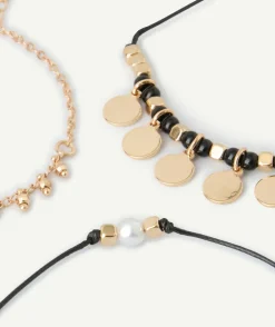 Lot de 3 bracelets fille couleur dorée