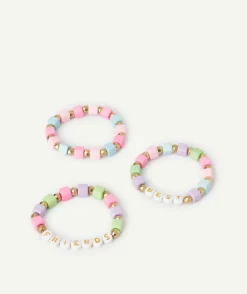 Lot de 3 bracelets fille multicolores