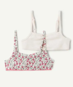 Lot de 2 brassières fille coton imprimé