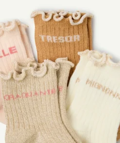 Lot de chaussettes bébé fille avec messages
