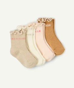 Lot de chaussettes bébé fille avec messages