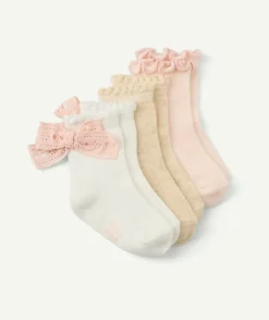 Lot de 3 chaussettes bébé fille en coton