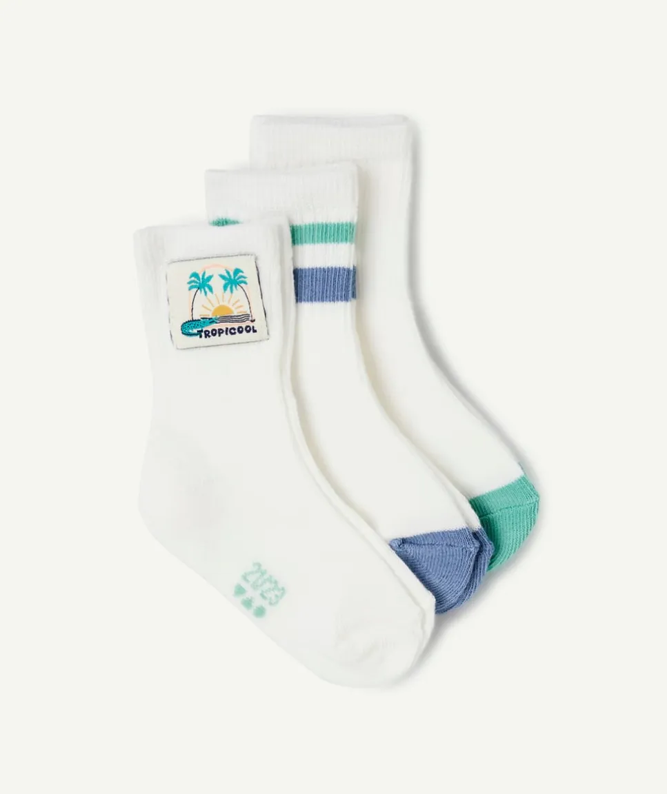 Lot de 3 chaussettes bébé garçon blanc
