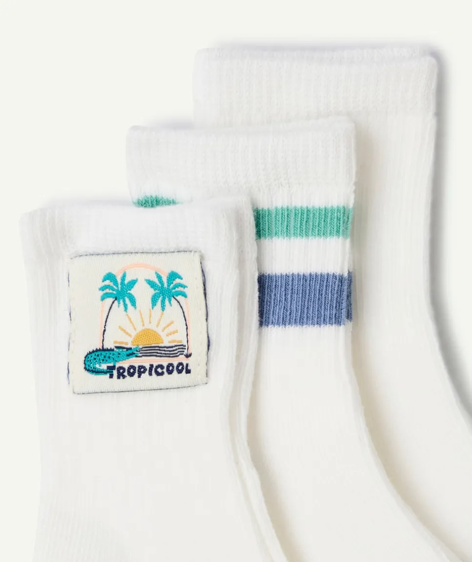 Lot de 3 chaussettes bébé garçon blanc