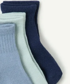 Lot de 3 chaussettes bébé garçon bleu