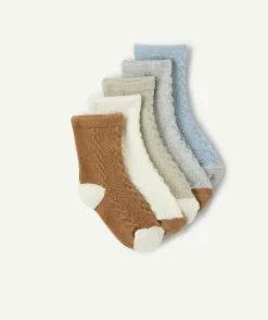 Lot de 5 chaussettes bébé garçon unies