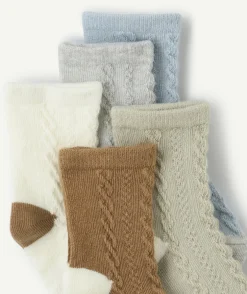 Lot de 5 chaussettes bébé garçon unies