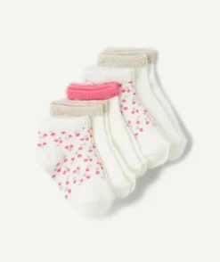 Lot de chaussettes blanches bébé fille imprimé floral