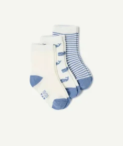 Lot de 3 chaussettes bleues