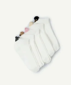 Lot de 5 chaussettes fille écrues