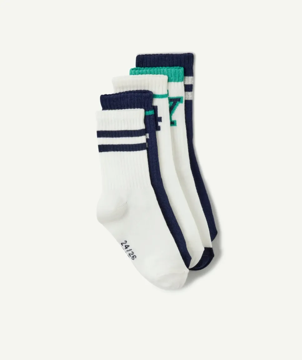 Lot de chaussettes garçon imprimé rayures