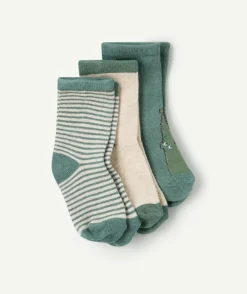 Lot de 3 chaussettes vertes pour bébé garçon