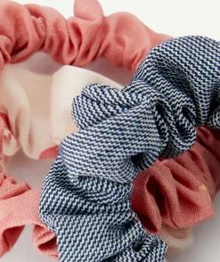 Lot de 3 chouchous bébé fille imprimés rose et bleu