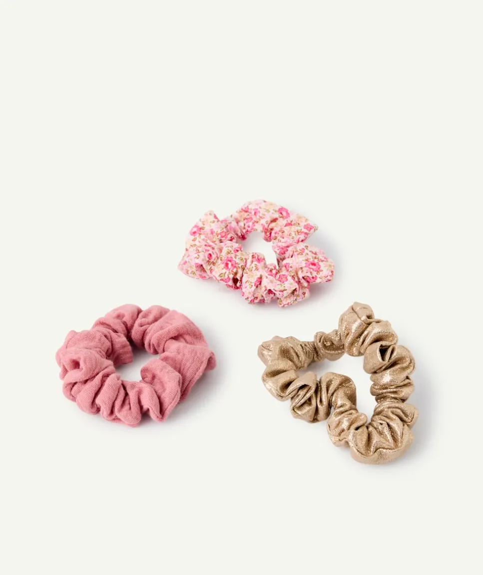 Lot de 3 chouchous imprimé floral et unis