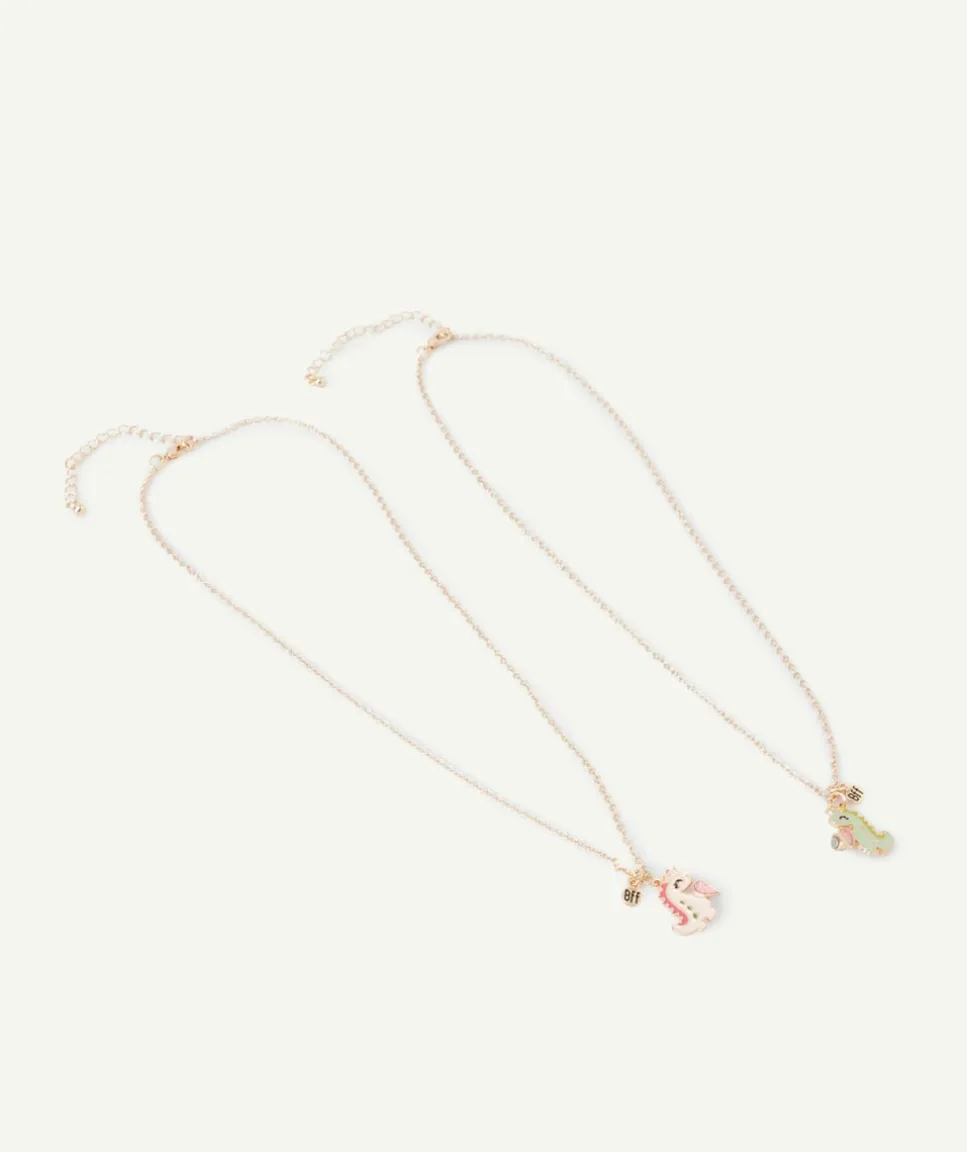 Lot de 2 colliers bff dinosaures