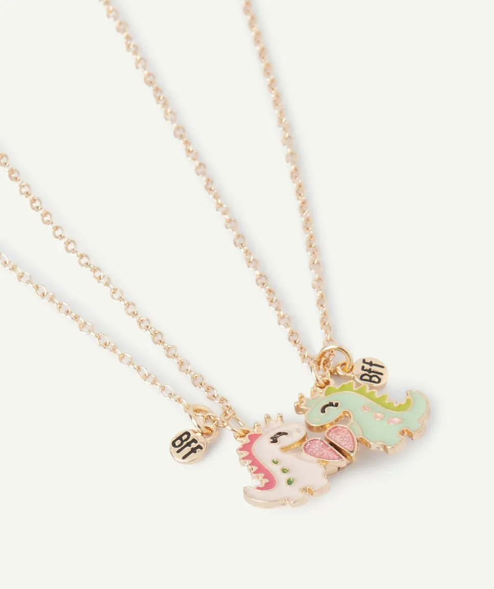 Lot de 2 colliers bff dinosaures
