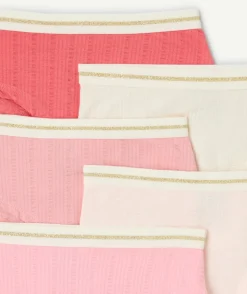Lot de culottes fille coton colorées