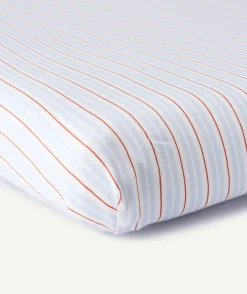Lot de 2 draps housse coton à rayures