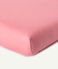 Lot de 2 draps-housses bébé fille imprimés coeurs et unis