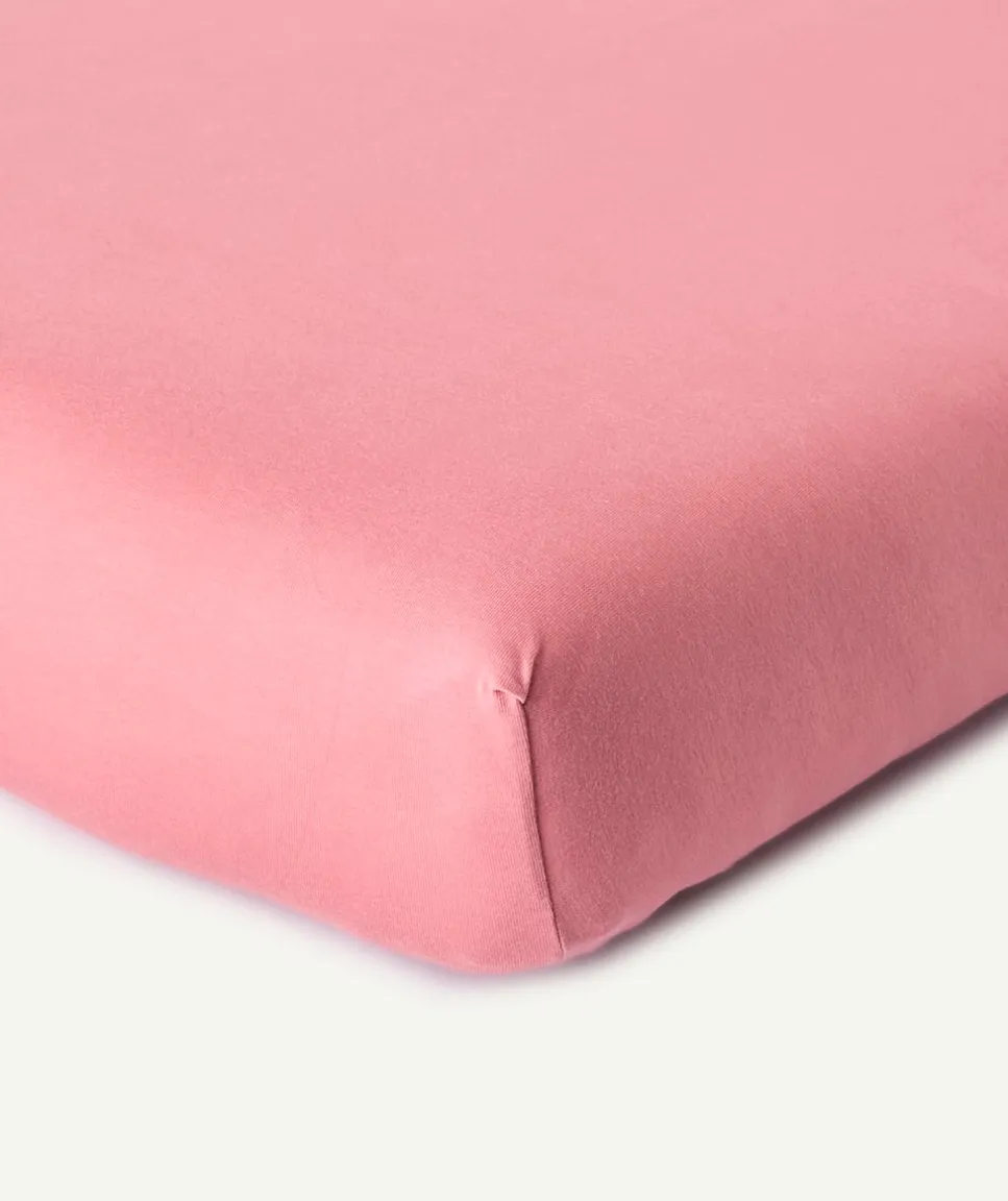 Lot de 2 draps-housses bébé fille imprimés coeurs et unis