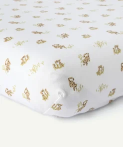 Lot de 2 draps-housses mixte coton imprimé animaux