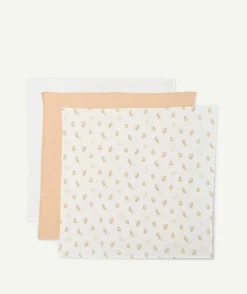 Lot de 3 langes bébé en coton imprimé
