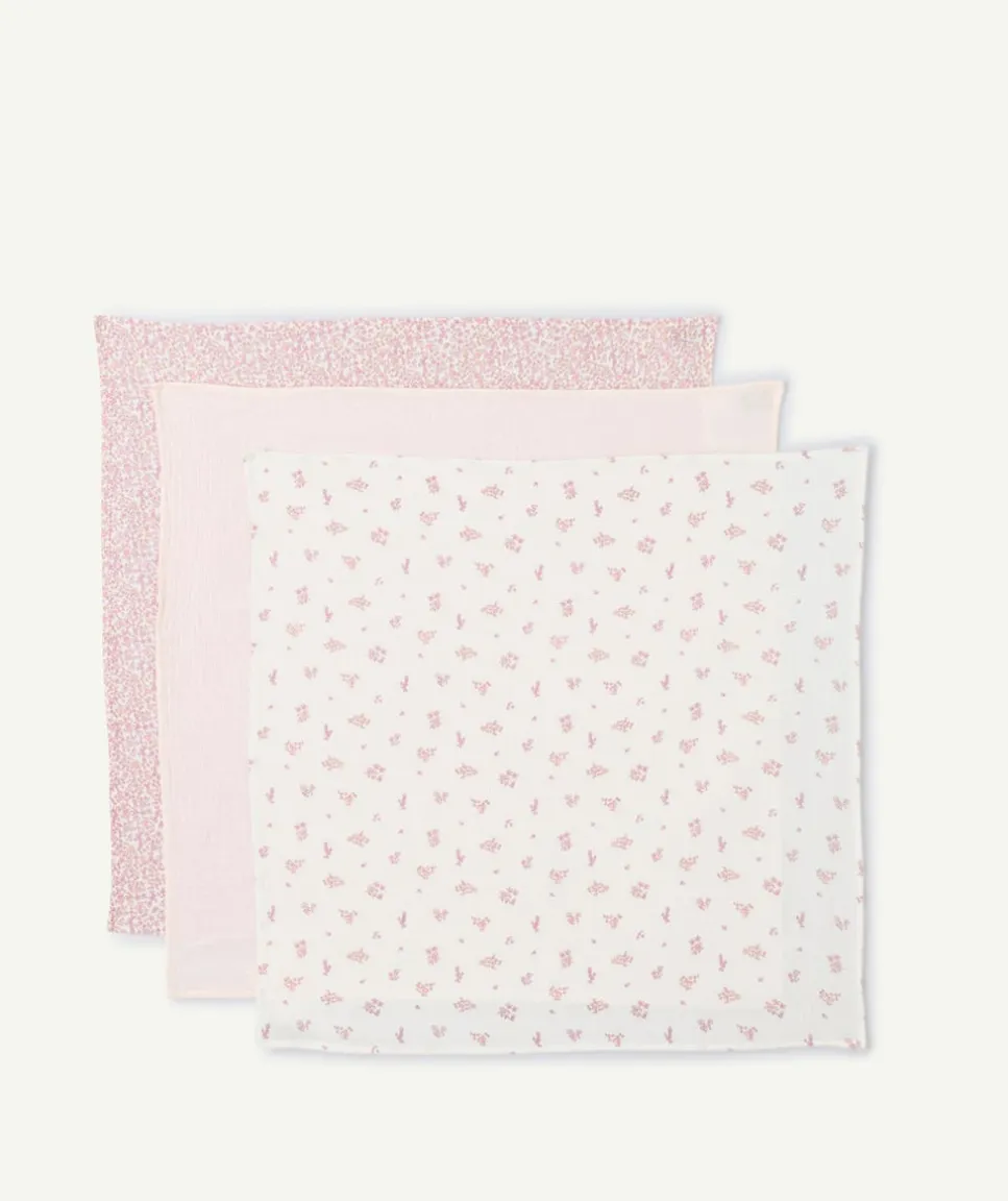 Lot de 3 langes imprimés coton biologique