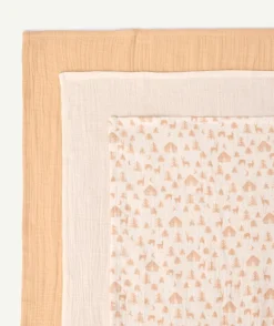 Lot de 3 langes mixte imprimé beige