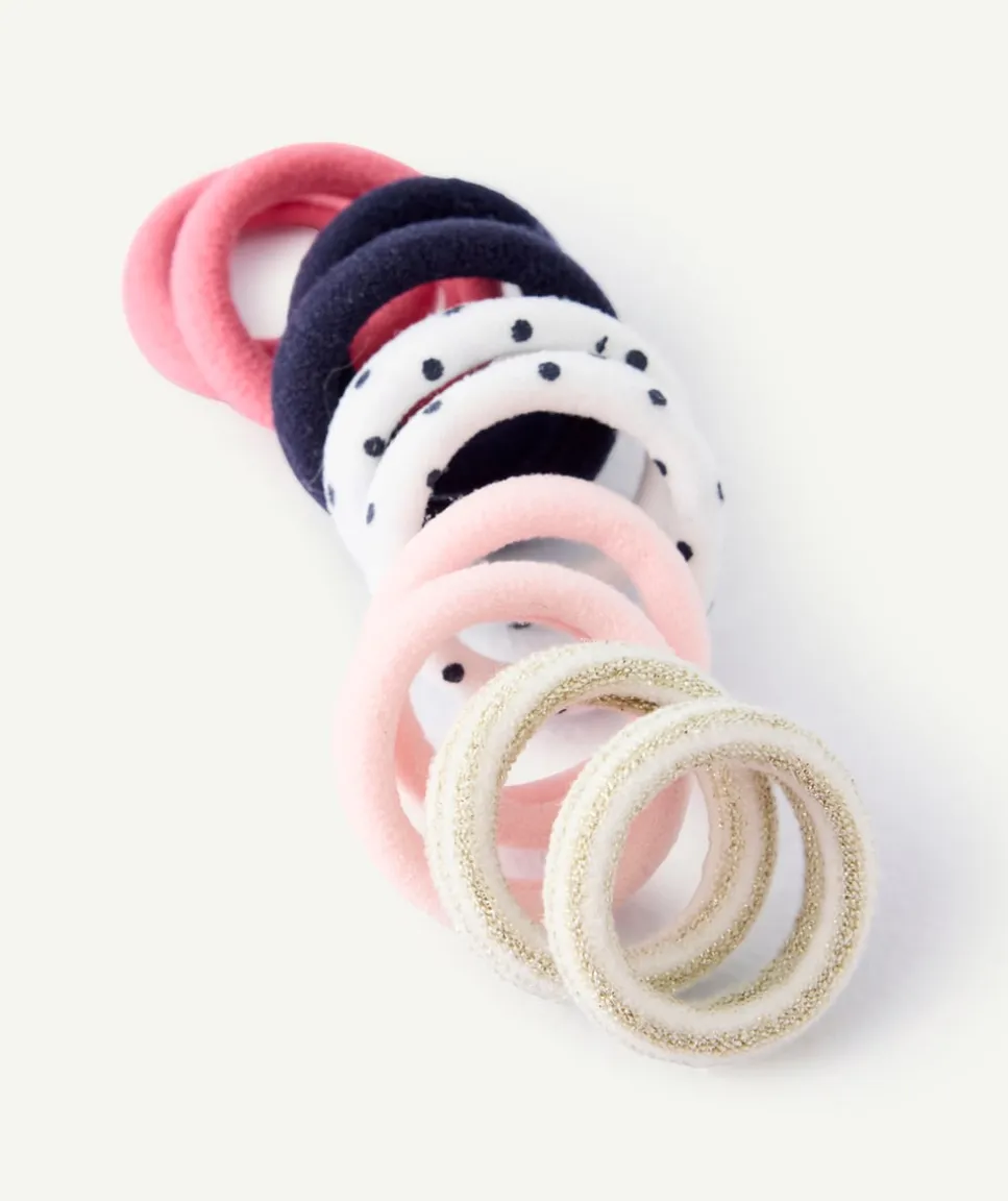 Lot de 10 élastiques bébé fille colorés