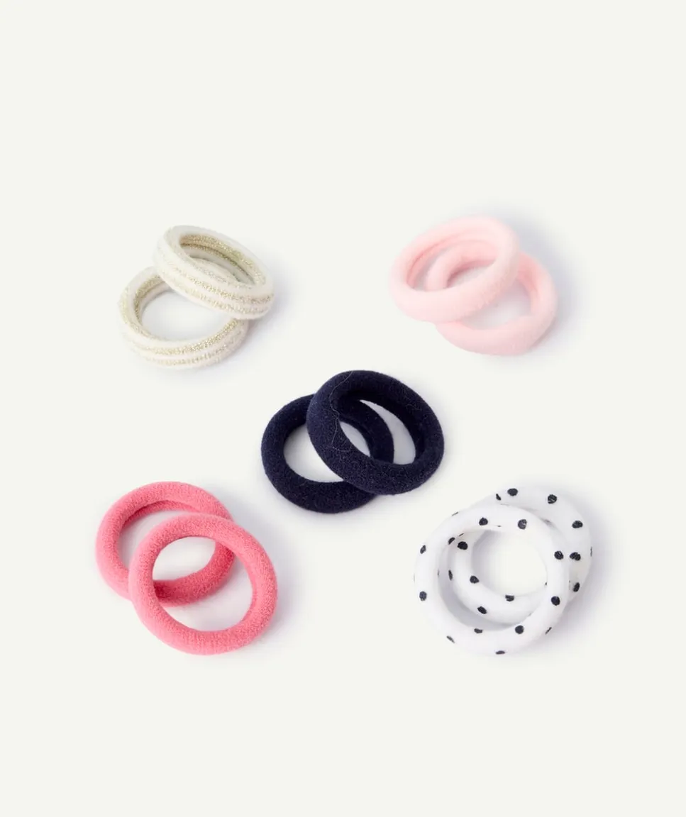 Lot de 10 élastiques bébé fille colorés