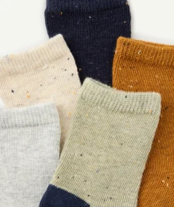 Lot de 5 paires de chaussettes bébé garçon uni et coloré