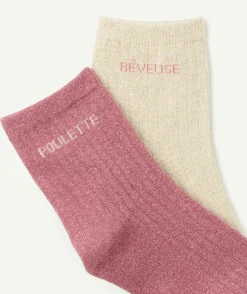 Lot de 2 paires de chaussettes fille