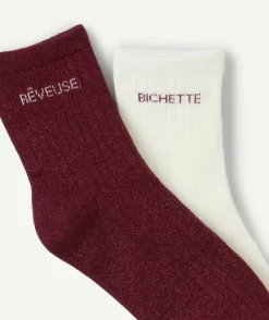 Lot de 2 paires de chaussettes fille