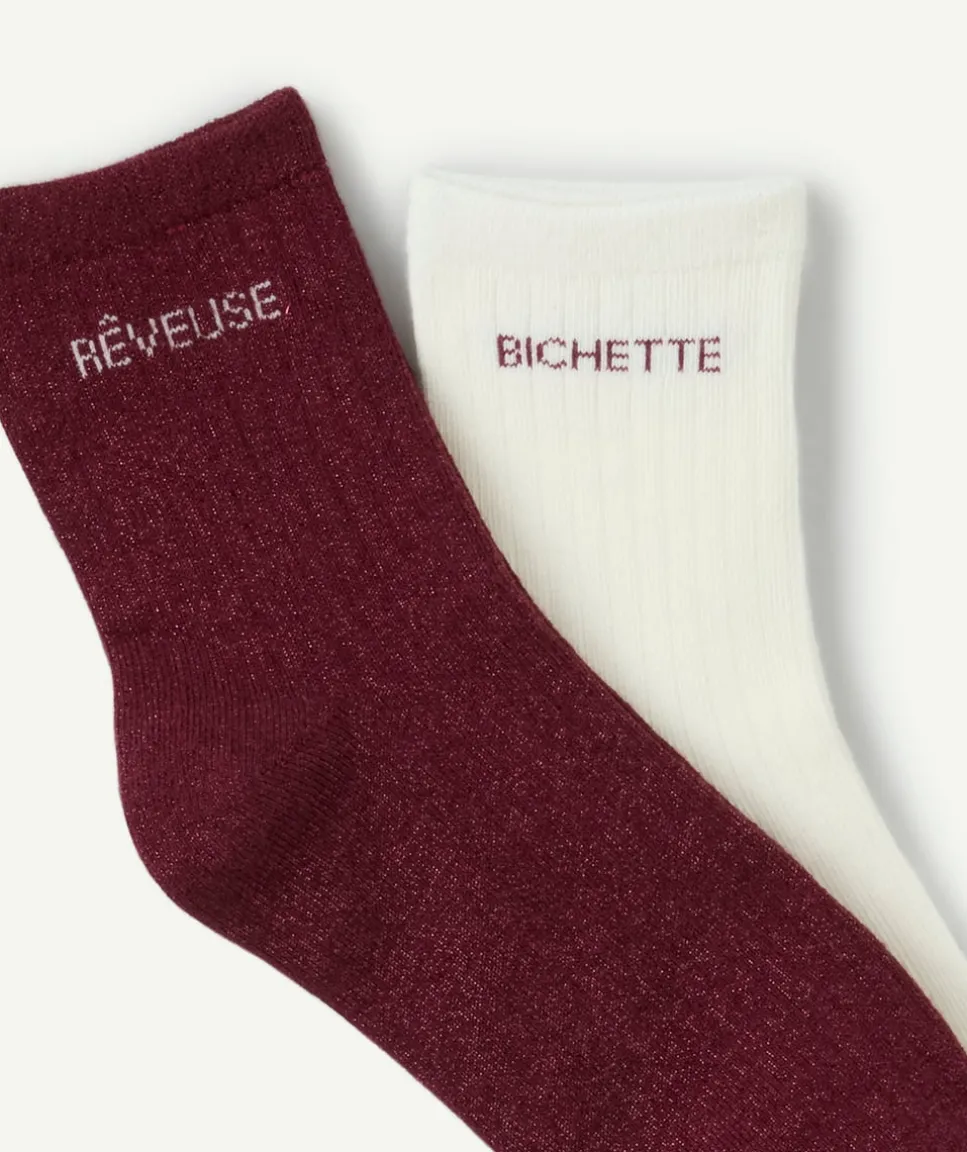 Lot de 2 paires de chaussettes fille