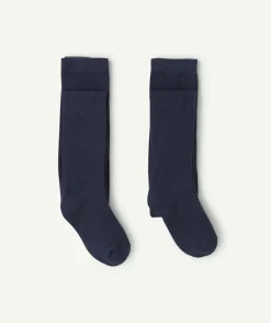 Lot de 2 paires de collants fille couleur bleu marine