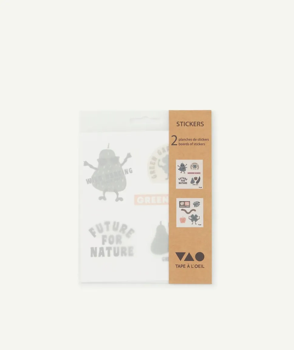 Lot de 2 planches de stickers thème nature